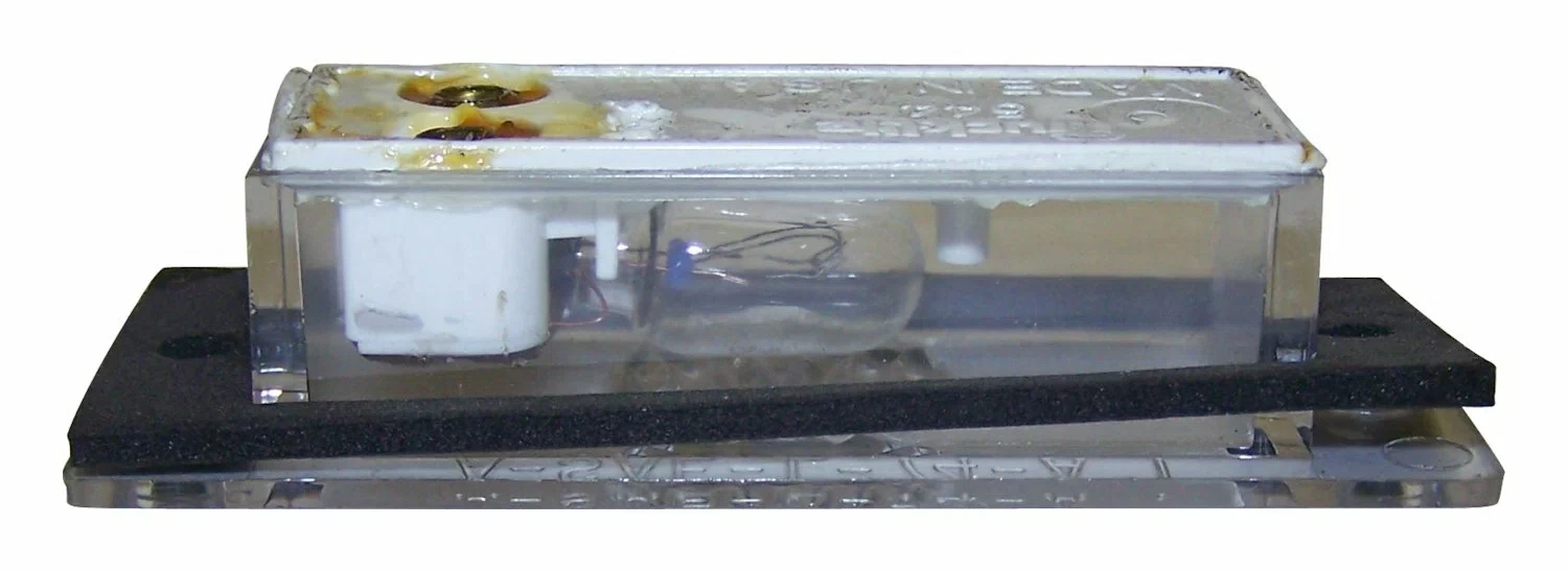 Vintage - Plastic Black License Plate Light - J3670544